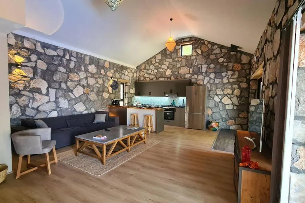 Villa Mitos , Uzum Baglari Ve Zeytinlikler Icinde Mini Bir Cennet Ve Tas Ev - Дом Мифы Fethiye